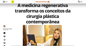 Na Mídia | Dra. Aneliza Vittorazzi | Dra. Aneliza Vittorazzi | Medicina Regenerativa Dra. Aneliza Vittorazzi comenta os avanços da medicina regenerativa e sua aplicação na cirurgia plástica moderna em matéria publicada pelo Jornal de Brasília.